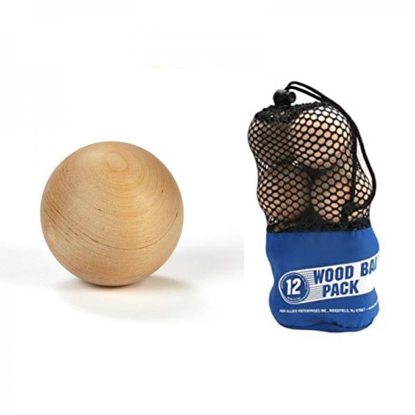 Wooden Stick Handling Ball In Mesh Bag