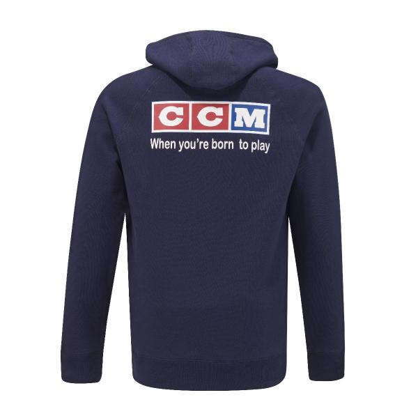 CCM Retro Born To Play Hoodie Navy Adult